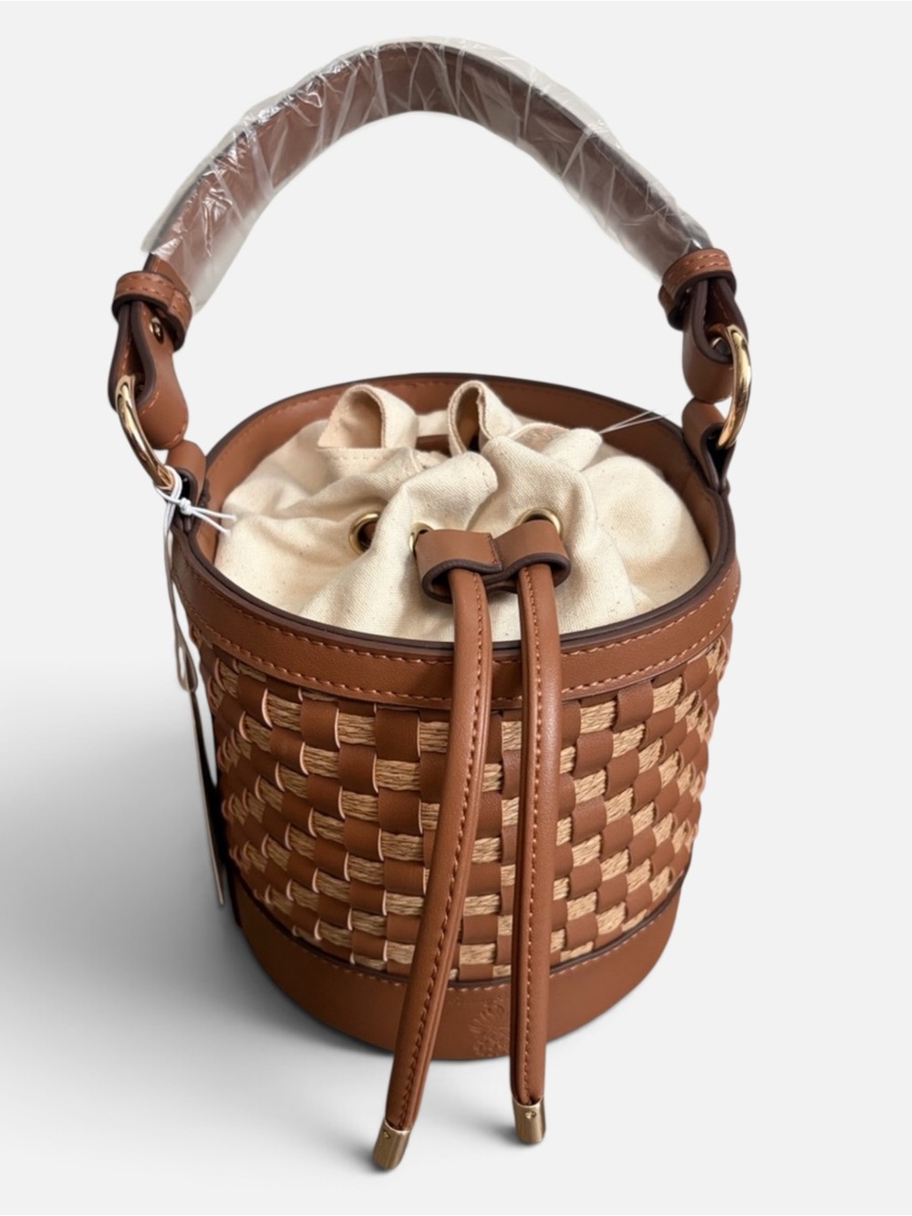 NEW Tommy Bahama 2026 Cinch Drawstring Mini Bucket Satchel Crossbody Bag NWT - Picture 2 of 13